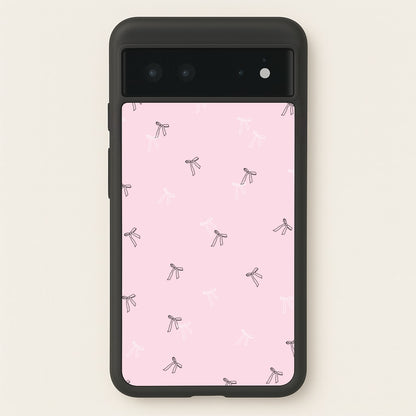 Coquette Mini Bows Pattern Pink  - Clean Girl Aesthetic Phone Case for Google Pixel 6