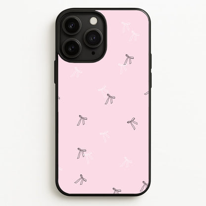Coquette Mini Bows Pattern Pink  - Clean Girl Aesthetic Phone Case for iPhone 11 Pro