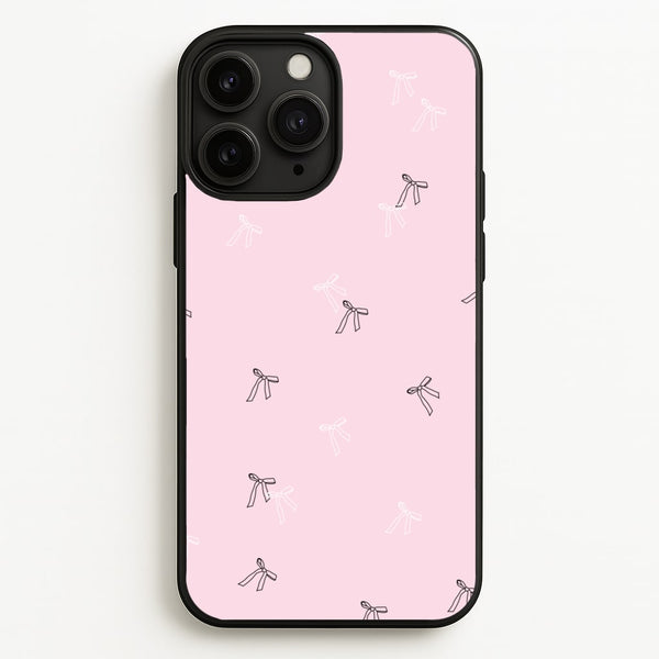 Coquette Mini Bows Pattern Pink  - Clean Girl Aesthetic Phone Case for iPhone 11 Pro