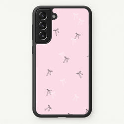Coquette Mini Bows Pattern Pink  - Clean Girl Aesthetic Phone Case for Galaxy S22