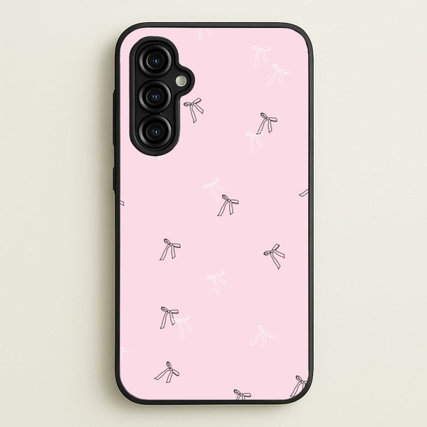 Coquette Mini Bows Pattern Pink  - Clean Girl Aesthetic Phone Case for Galaxy A54