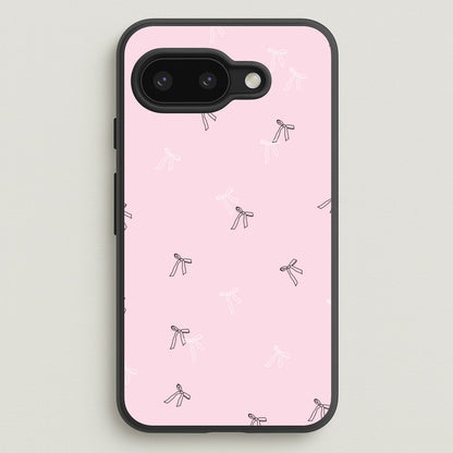 Coquette Mini Bows Pattern Pink  - Clean Girl Aesthetic Phone Case for Google Pixel 9a