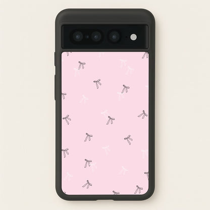 Coquette Mini Bows Pattern Pink  - Clean Girl Aesthetic Phone Case for Google Pixel 7 Pro