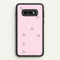 Coquette Mini Bows Pattern Pink  - Clean Girl Aesthetic Phone Case for Galaxy S10e