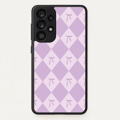 Purple Argyle Coquette Pattern  - Clean Girl Aesthetic Phone Case for Galaxy A33