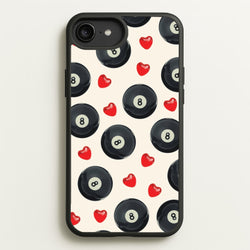 8-Balls And Hearts Pattern  - Clean Girl Aesthetic Phone Case for iPhone 6 Plus / 7 Plus / 8 Plus