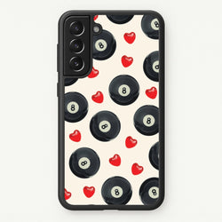 8-Balls And Hearts Pattern  - Clean Girl Aesthetic Phone Case for Galaxy S22
