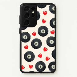 8-Balls And Hearts Pattern  - Clean Girl Aesthetic Phone Case for Galaxy S21 Ultra