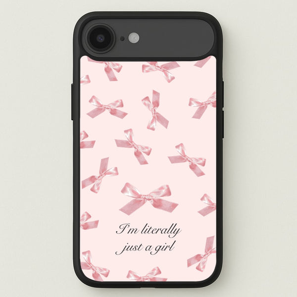 I'm Literally Just A Girl Bows Pattern Phone Case for iPhone 17 Air