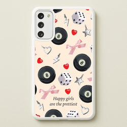 Happy Girls Are The Prettiest Pattern  - Clean Girl Aesthetic Phone Case for Galaxy S20