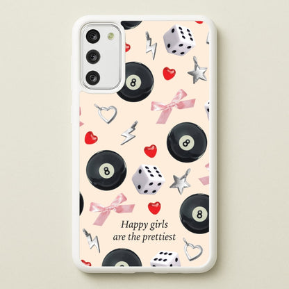 Happy Girls Are The Prettiest Pattern  - Clean Girl Aesthetic Phone Case for Galaxy S20