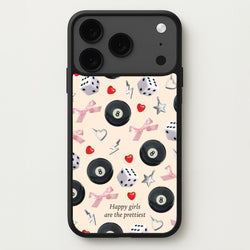 Happy Girls Are The Prettiest Pattern Phone Case for iPhone 17 Pro