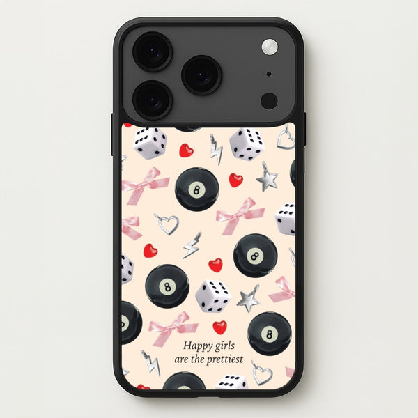 Happy Girls Are The Prettiest Pattern Phone Case for iPhone 17 Pro Max