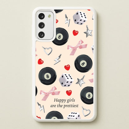 Happy Girls Are The Prettiest Pattern  - Clean Girl Aesthetic Phone Case for Galaxy A41