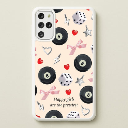 Happy Girls Are The Prettiest Pattern  - Clean Girl Aesthetic Phone Case for Galaxy S20 Plus