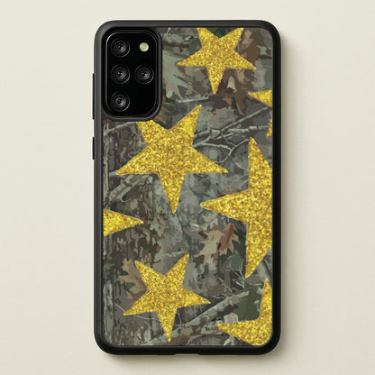 Camo And Glitter Stars Pattern  - Clean Girl Aesthetic Phone Case for Galaxy S20 Plus