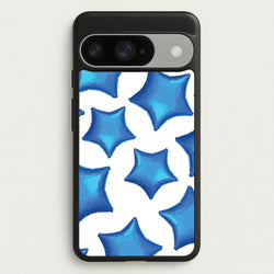 Blue Star Balloons Pattern Phone Case for Google Pixel 10 / 10 Pro