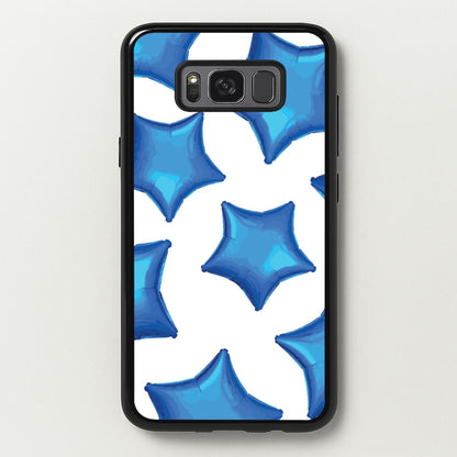 Blue Star Balloons Pattern  - Clean Girl Aesthetic Phone Case for Galaxy S8 Plus