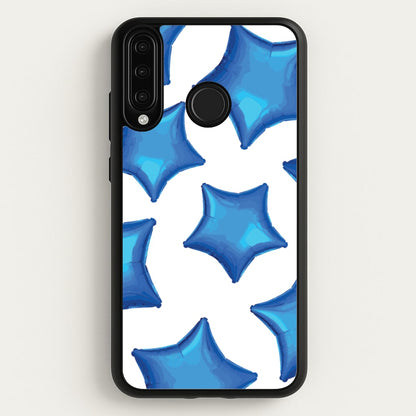 Blue Star Balloons Pattern  - Clean Girl Aesthetic Phone Case for Huawei P30 Lite