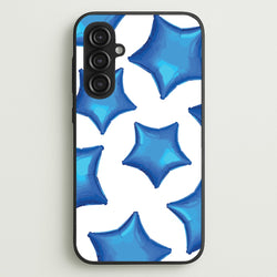 Blue Star Balloons Pattern  - Clean Girl Aesthetic Phone Case for Galaxy S23FE