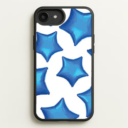 Blue Star Balloons Pattern  - Clean Girl Aesthetic Phone Case for iPhone 6 Plus / 7 Plus / 8 Plus