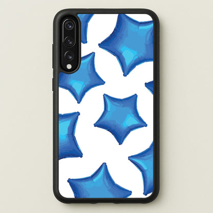 Blue Star Balloons Pattern  - Clean Girl Aesthetic Phone Case for Huawei P20 Pro