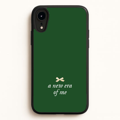 Coquette A New Era Of Me Green  - Clean Girl Aesthetic Phone Case for iPhone XR
