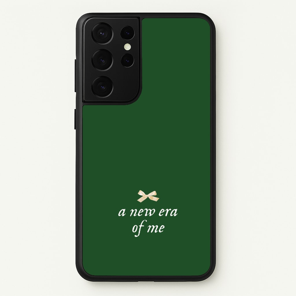 Coquette A New Era Of Me Green  - Clean Girl Aesthetic Phone Case for Galaxy S21 Ultra