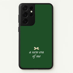 Coquette A New Era Of Me Green  - Clean Girl Aesthetic Phone Case for Galaxy S21 Ultra