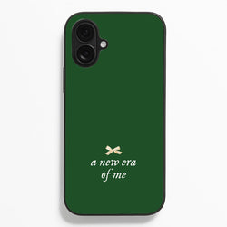 Coquette A New Era Of Me Green  - Clean Girl Aesthetic Phone Case for iPhone 16 Plus