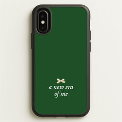 Coquette A New Era Of Me Green  - Clean Girl Aesthetic Phone Case for iPhone X / XS