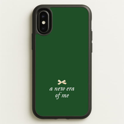 Coquette A New Era Of Me Green  - Clean Girl Aesthetic Phone Case for iPhone X / XS