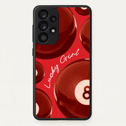 8-Ball Lucky Girl Pattern  - Clean Girl Aesthetic Phone Case for Galaxy A53