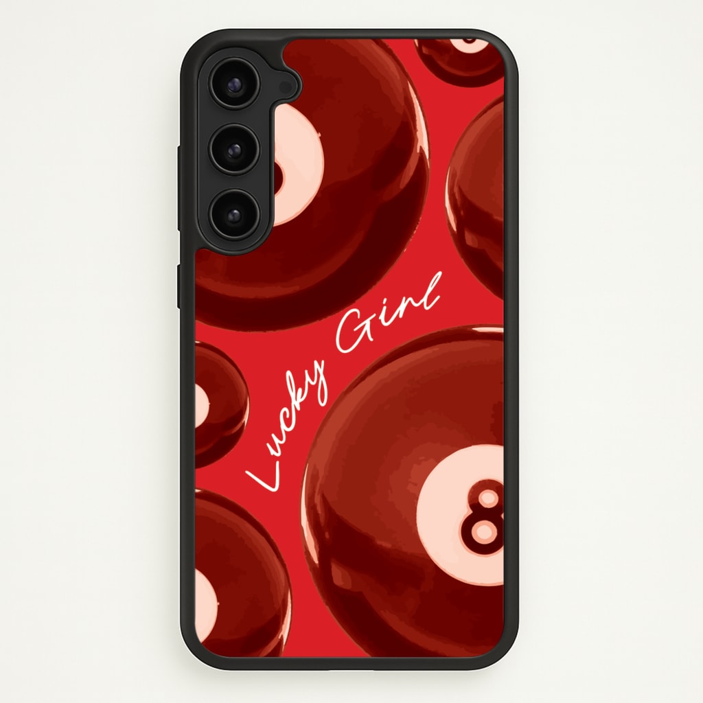 8-Ball Lucky Girl Pattern  - Clean Girl Aesthetic Phone Case for Galaxy S23 Plus