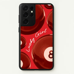 8-Ball Lucky Girl Pattern  - Clean Girl Aesthetic Phone Case for Galaxy S21 Ultra