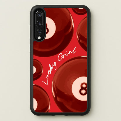 8-Ball Lucky Girl Pattern  - Clean Girl Aesthetic Phone Case for Huawei P20 Pro