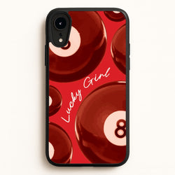 8-Ball Lucky Girl Pattern  - Clean Girl Aesthetic Phone Case for iPhone XR