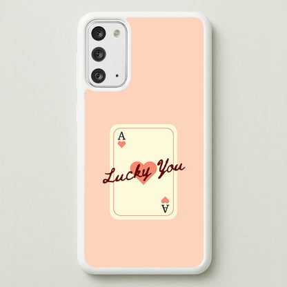 Lucky You Card  - Clean Girl Aesthetic Phone Case for Galaxy Note 20