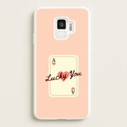 Lucky You Card  - Clean Girl Aesthetic Phone Case for Galaxy S9