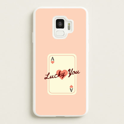 Lucky You Card  - Clean Girl Aesthetic Phone Case for Galaxy S9