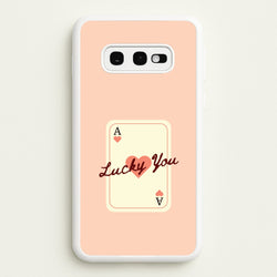 Lucky You Card  - Clean Girl Aesthetic Phone Case for Galaxy S10e