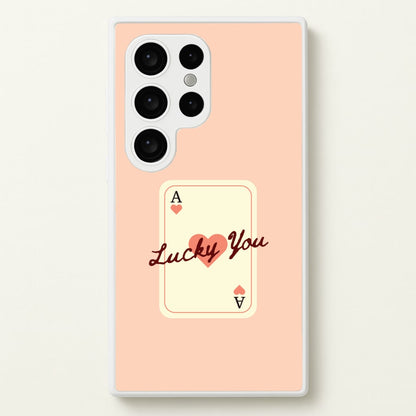 Lucky You Card  - Clean Girl Aesthetic Phone Case for Galaxy S24 Ultra