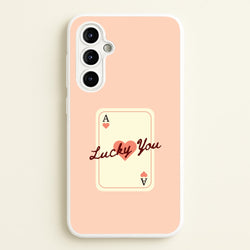 Lucky You Card  - Clean Girl Aesthetic Phone Case for Galaxy A54