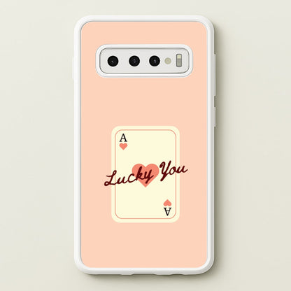 Lucky You Card  - Clean Girl Aesthetic Phone Case for Galaxy S10 Plus