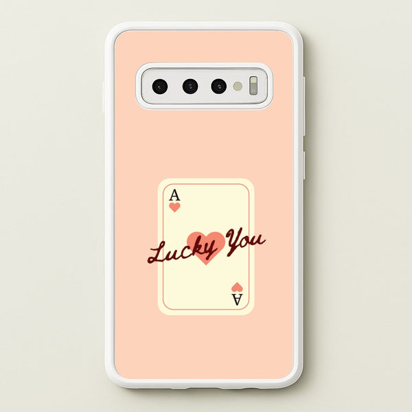 Lucky You Card  - Clean Girl Aesthetic Phone Case for Galaxy S10 Plus