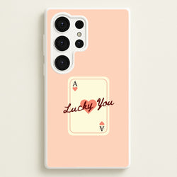Lucky You Card  - Clean Girl Aesthetic Phone Case for Galaxy S25 Ultra
