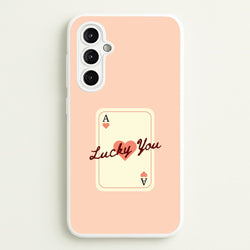 Lucky You Card  - Clean Girl Aesthetic Phone Case for Galaxy A14