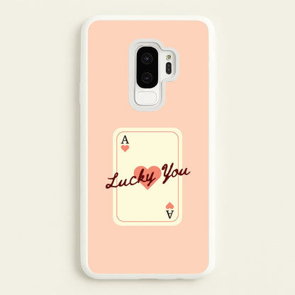 Lucky You Card  - Clean Girl Aesthetic Phone Case for Galaxy S9 Plus