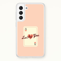 Lucky You Card  - Clean Girl Aesthetic Phone Case for Galaxy S22 Plus