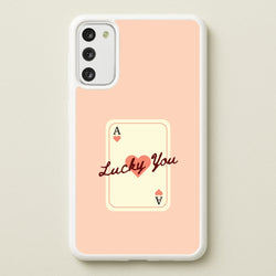 Lucky You Card  - Clean Girl Aesthetic Phone Case for Galaxy S20